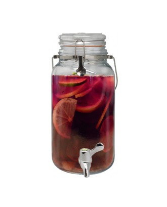 Recipient pentru bauturi racoritoare, sticla, 4 litri - VIN BOUQUET